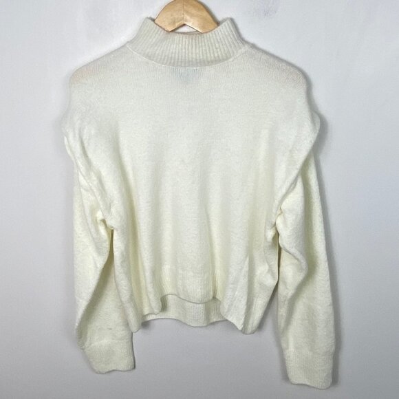 NWT Nordstrom Laundry Shelli Segal Extended Shoulder Knit Sweater White Medium M - Picture 10 of 10